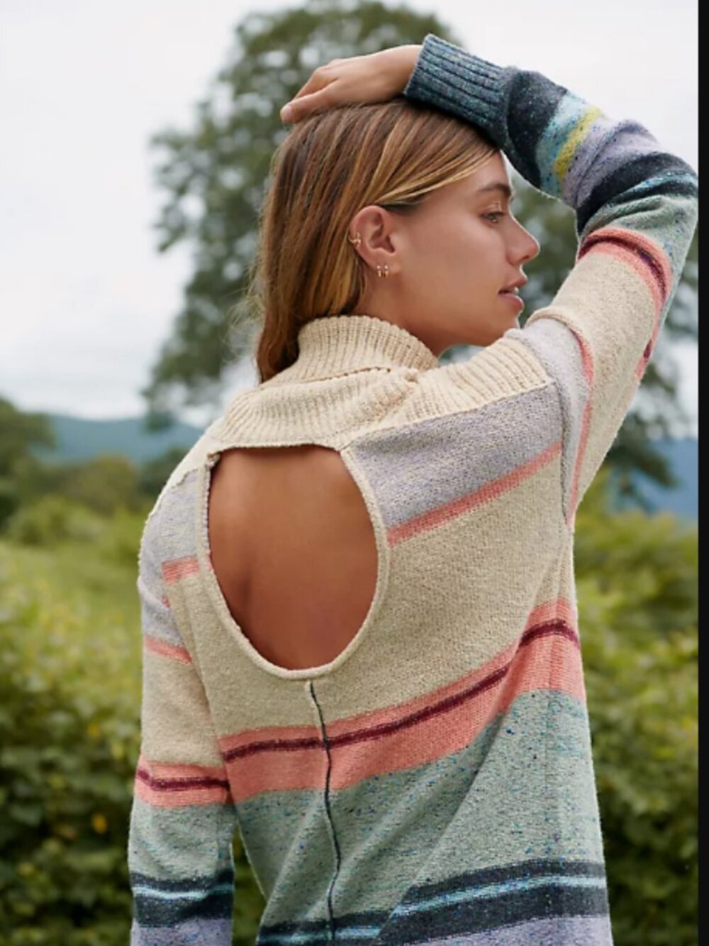 NWT Anthropologie Daily Practice Keep It Cool Sweater Dress Open Back Medium